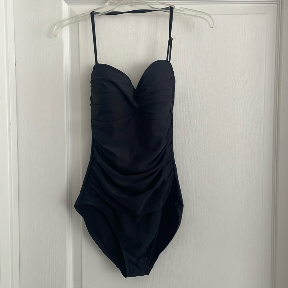 Relleciga Black One Piece Swimsuit